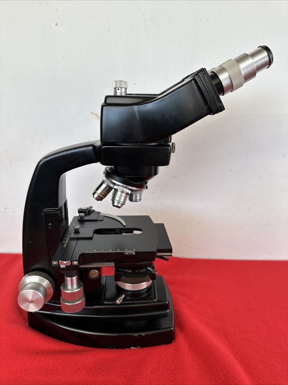 Vintage Bausch & Lomb binocular Microscope 3.5x, 10x, 43x, 97x (FREE  SHIPPING)
