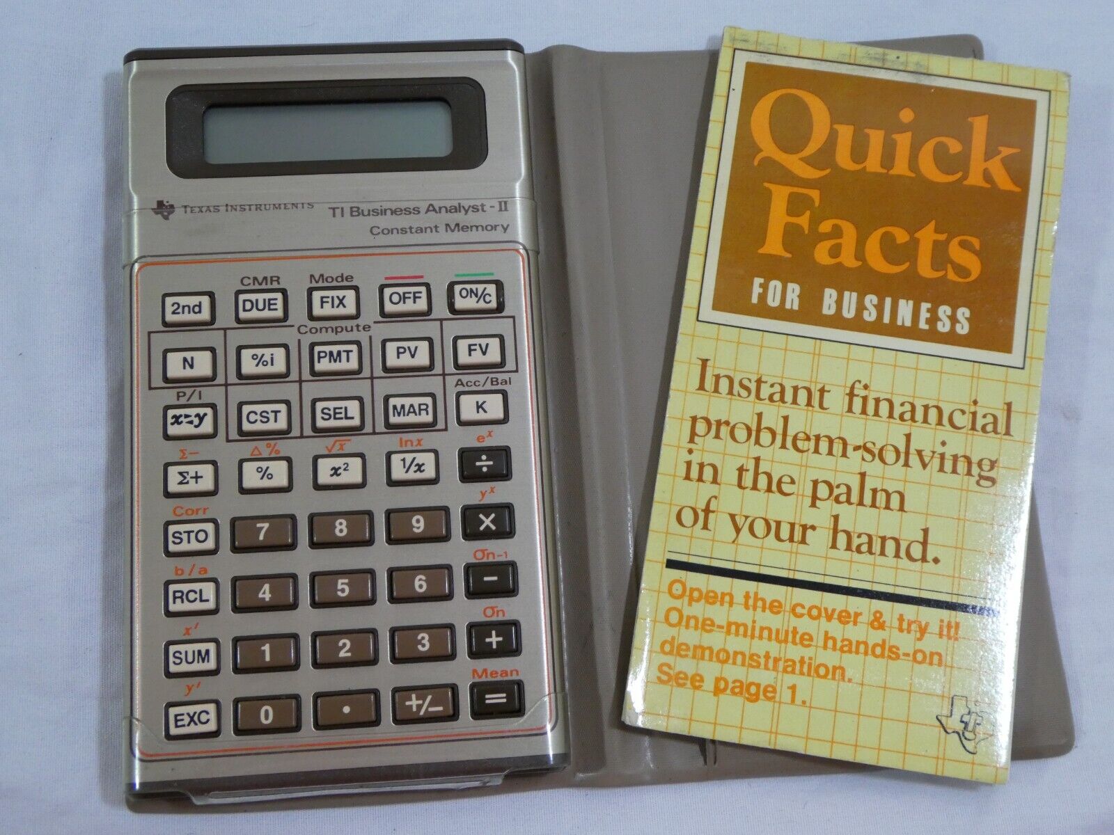 Texas Instruments TI-Business Analyst-II Constant Memory Calculator Booklet Case