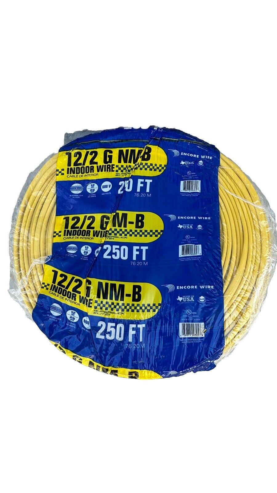 Romex 250Ft 12/2 Solid Yellow