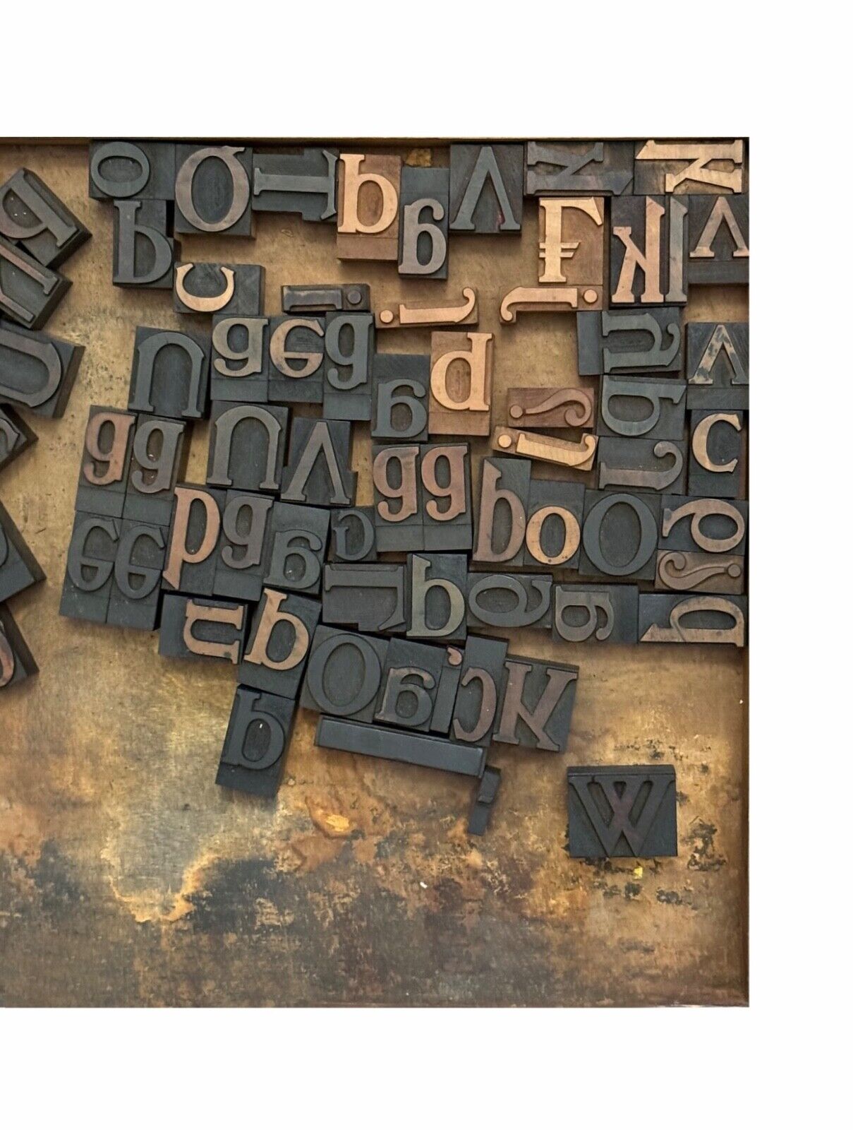 #3 Miscellaneous Vintage Antique Alphabet Wooden Letters Font Wood Blocks Type 