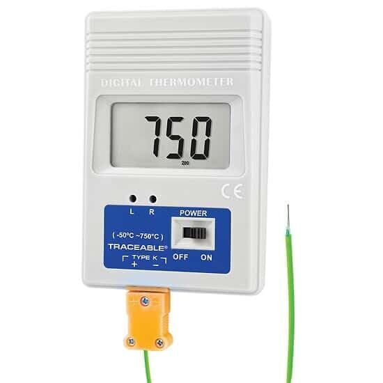 Remote Monitoring Thermocouple Thermometer Traceable K Probe Leatherette Case