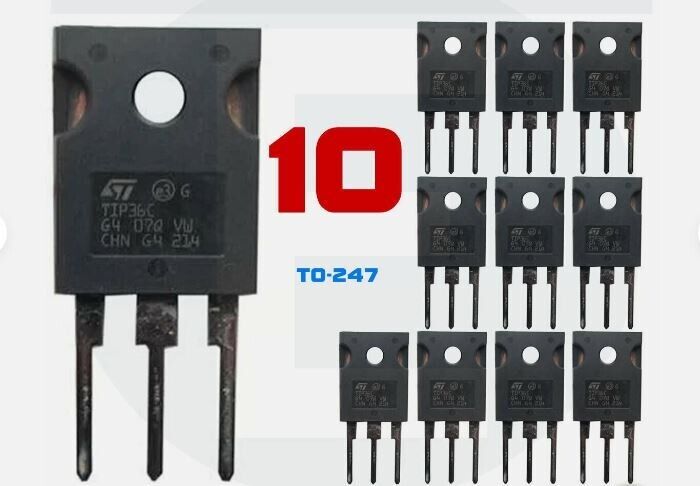 10pcs TIP36C TIP36 Power Transistor 25A 100V PNP bipolar to-247 USA