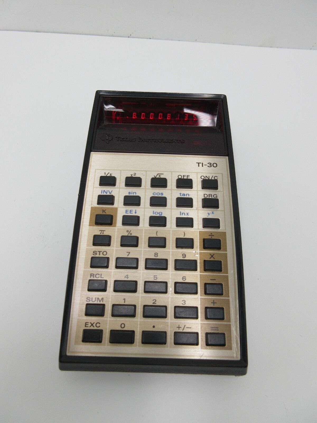 Vintage 1976 Texas Instrument Calculator TI-30 W Battery 9V Battery WORKS