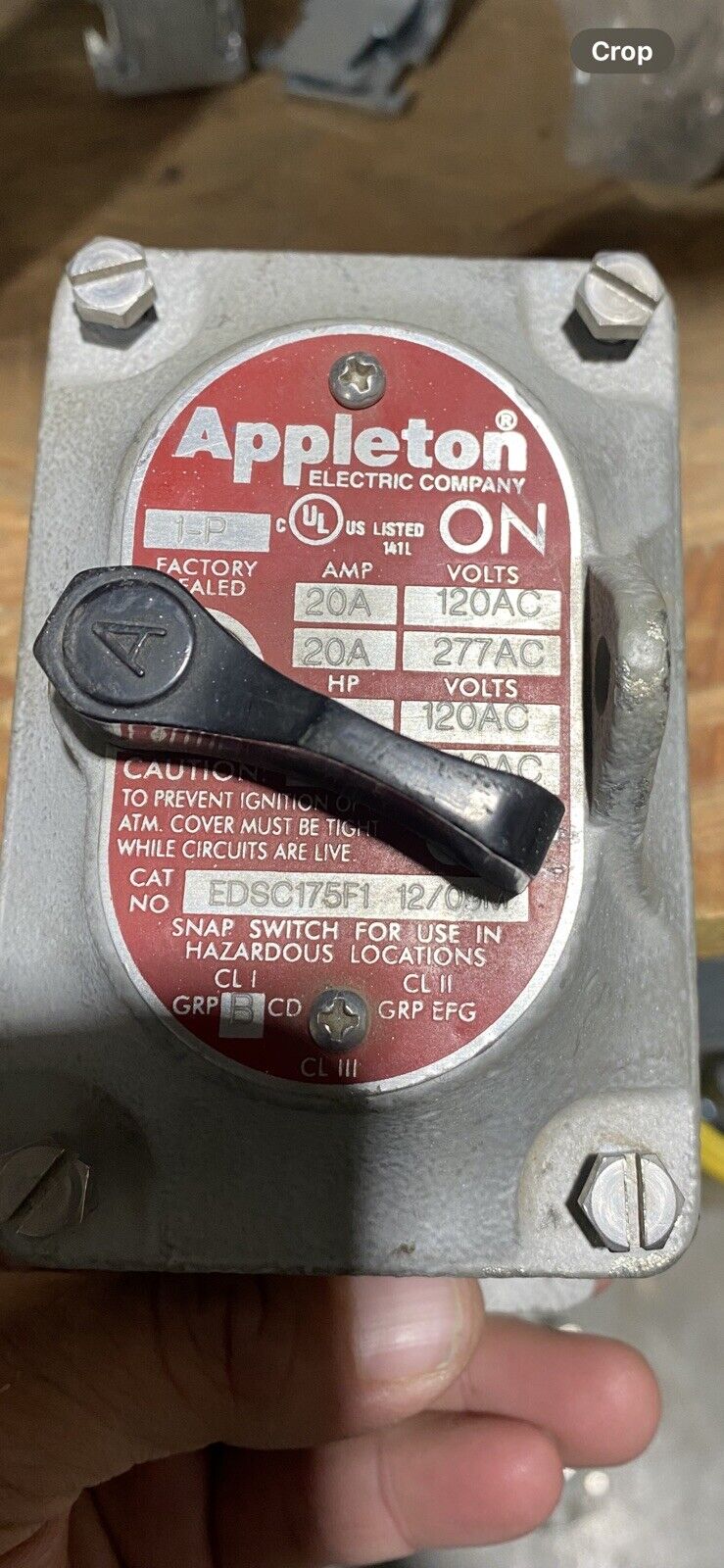 Appleton EDSC175F1 Explosion Proof Switch and Box Used Pullouts, All Operable
