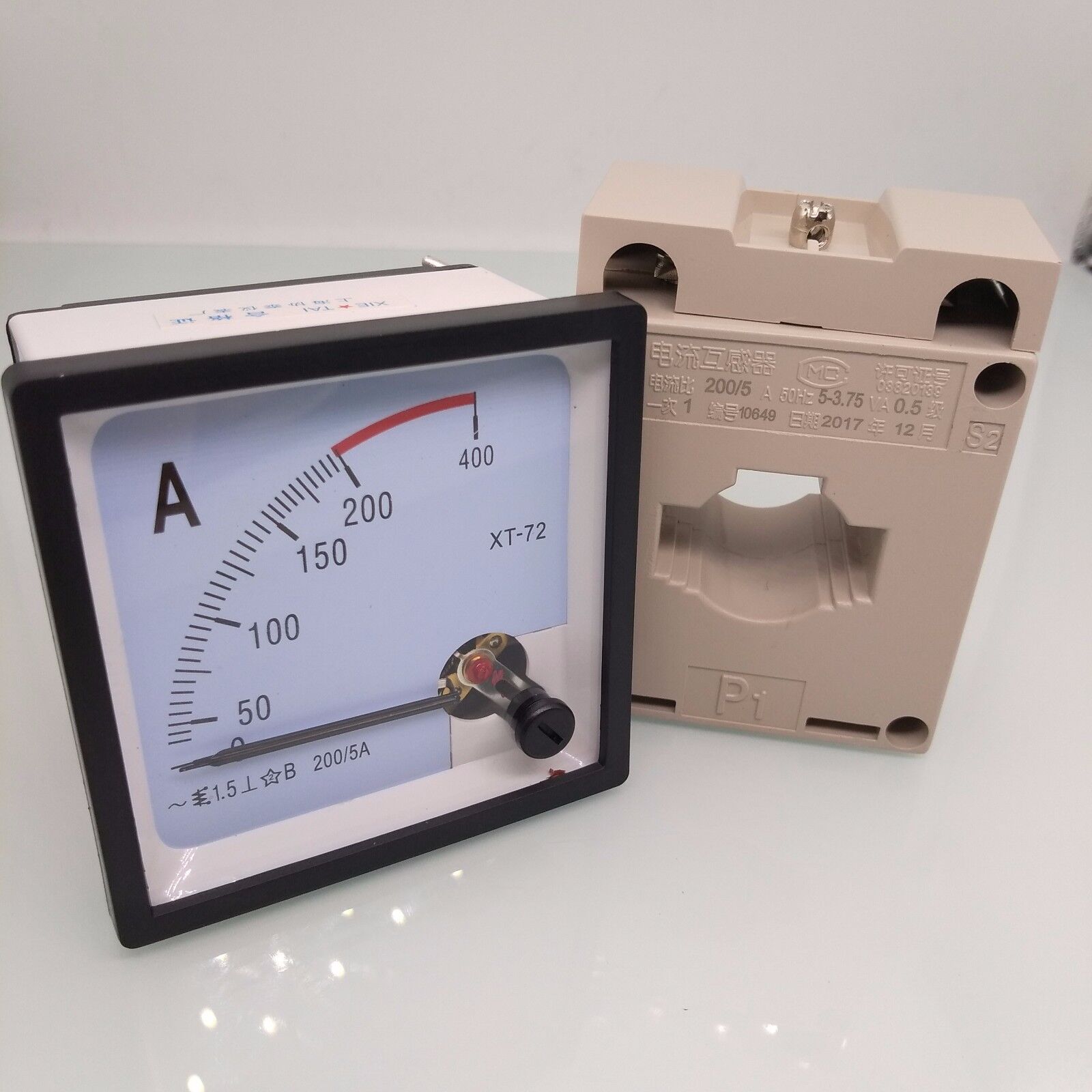 US Stock AC 0~200A Analog AMP Current Panel Meter Ammeter & Current Transformer