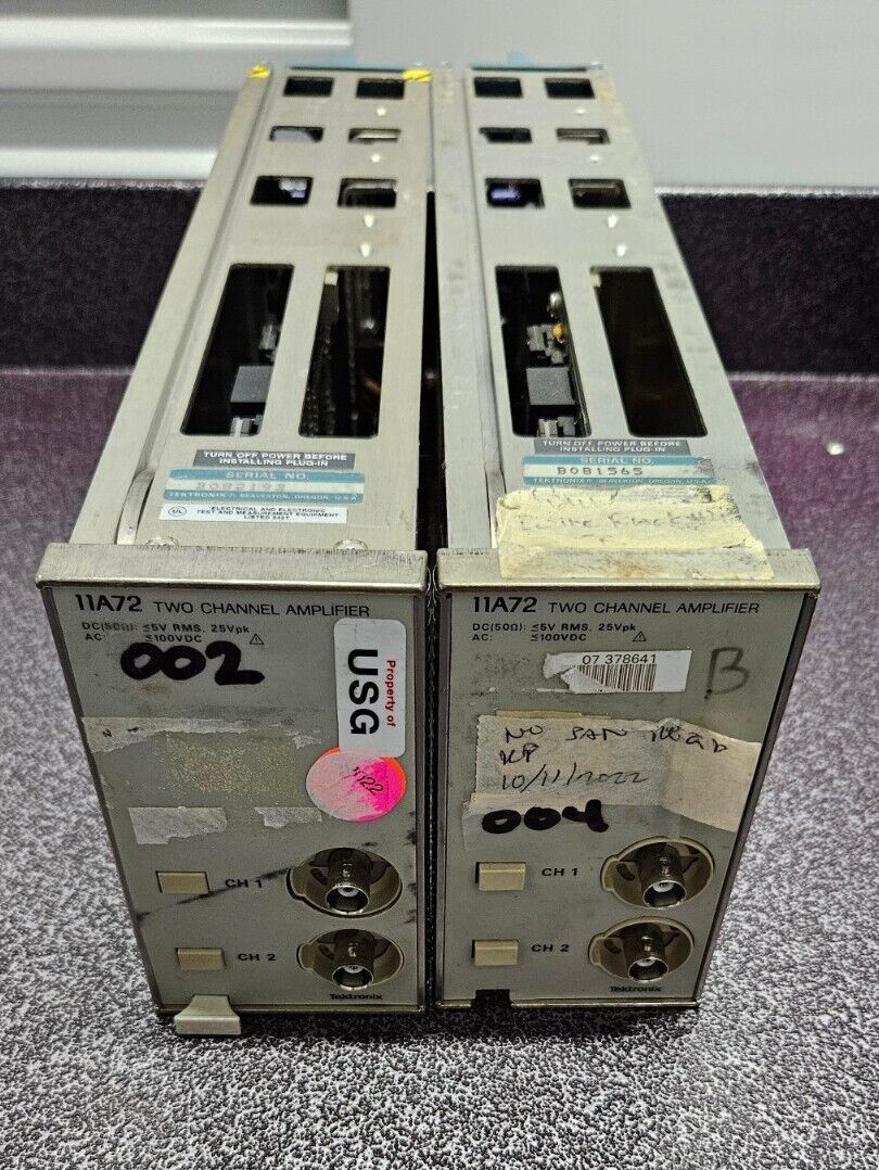 Lot Of 4 Tektronix 11A72 Amplifier Plug-Ins, 1GHz, 2 channels - UNTESTED 