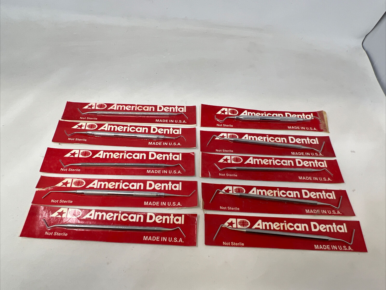 American Dental Scalers Tools - LOT of 10 - NEW - VINTAGE MADE IN USA