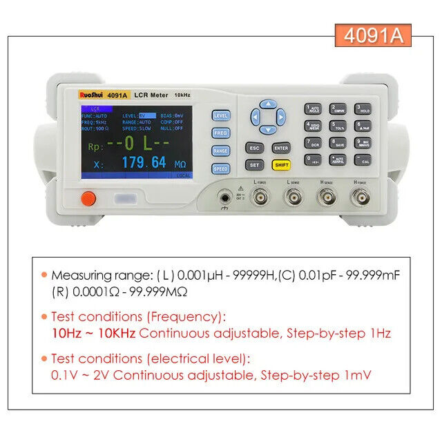 Digital LCR Meter Electric Capacitance Resistance Impedance Inductance Measure 