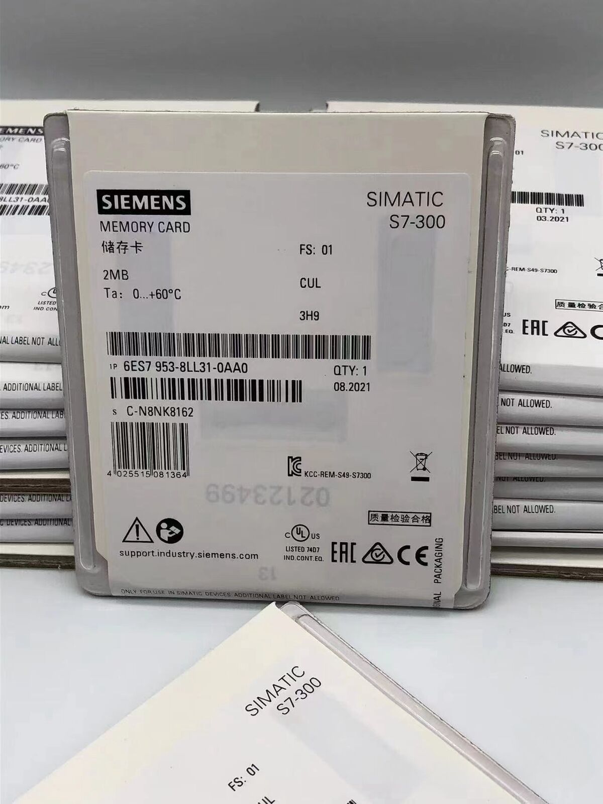 New Siemens 6ES7 953-8LL31-0AA0 6ES7953-8LL31-0AA0 SIMATIC S7, Micro Memory Card