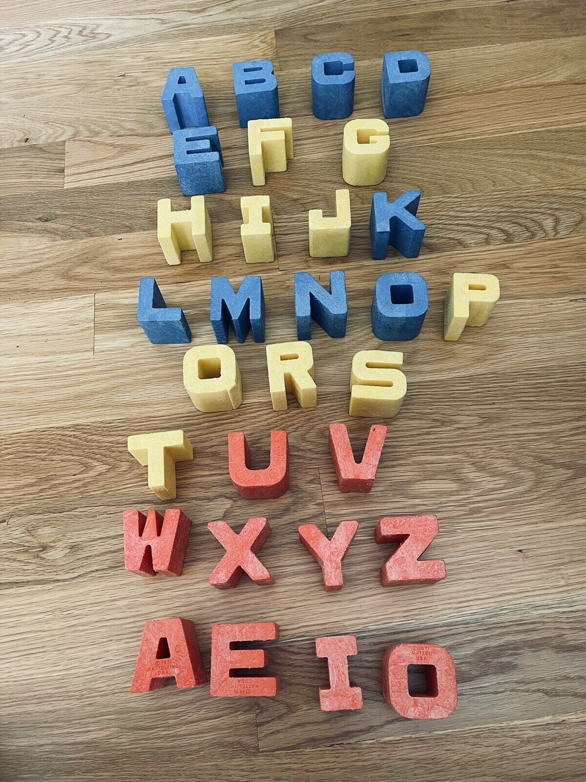 Vintage Hard Plastic Block Letters