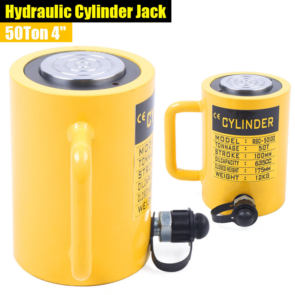 50 Ton Hydraulic Ram Cylinder Jack Single Acting Industrial Lifting Jack NEW USA