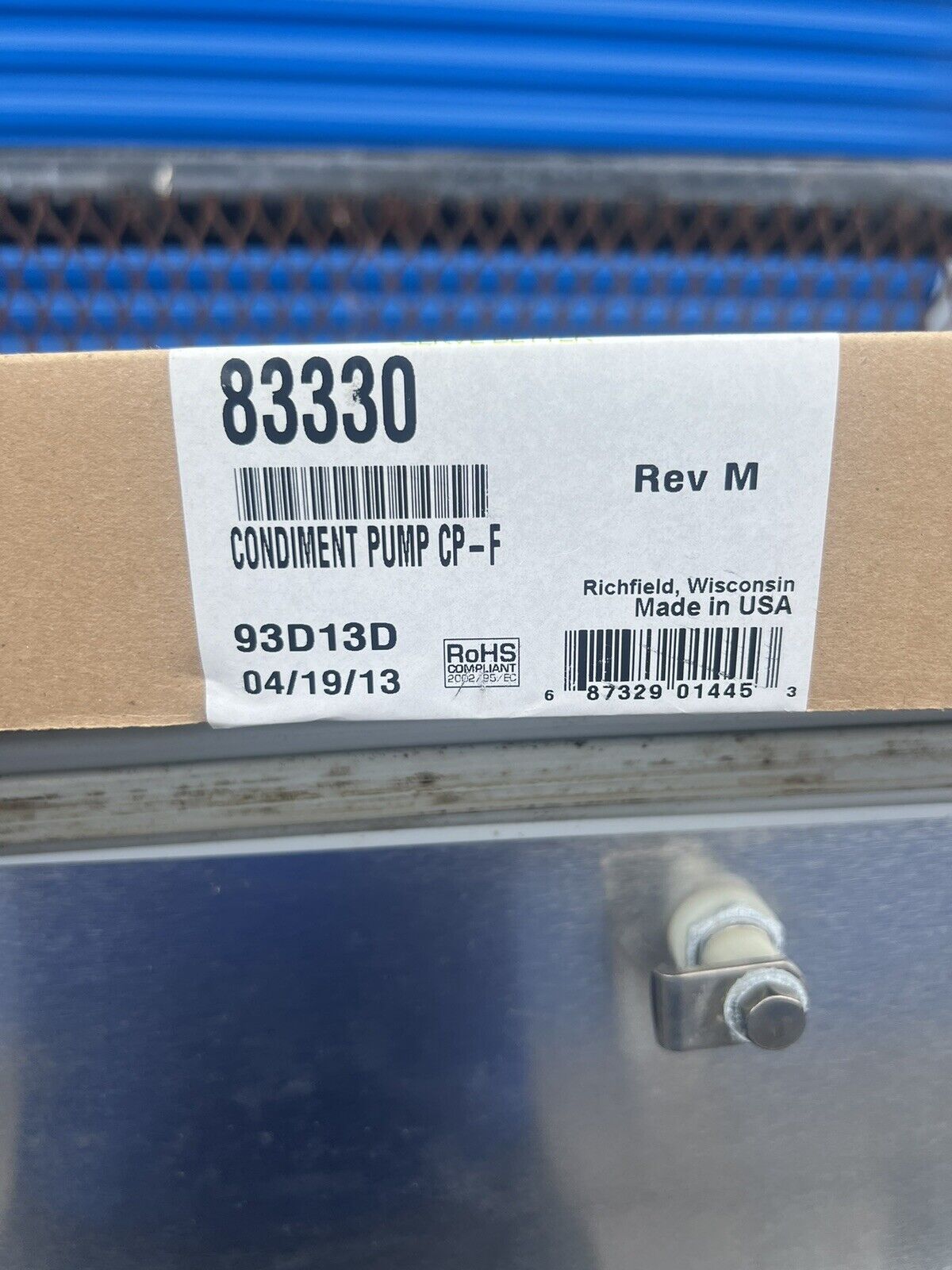 83330 Server Condiment Pump Cp-F Genuine OEM SER83330
