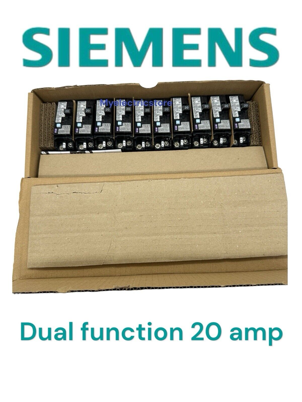 Lot of 10 circuit breakers Siemens Q120DFN arc-gfci  Dual Function 20 amp new