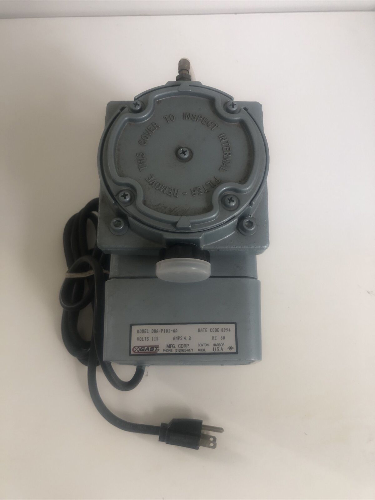 Vacuum Pump Gast / High-Capacity / Gast DOA-P101-AA  Used And Works