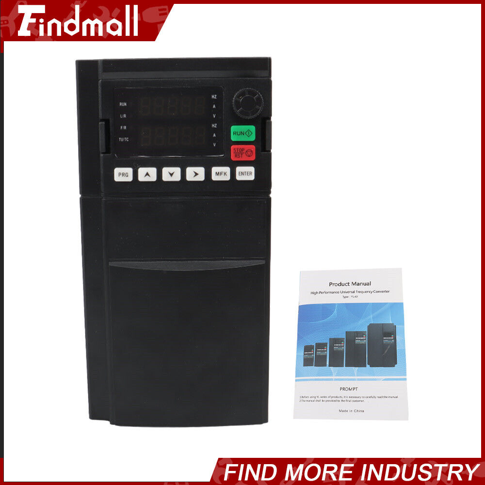 Variable Frequency Drive VFD 1 or 3 Phase input 0-400HZ 5.5kW 7.5HP 220V 25A