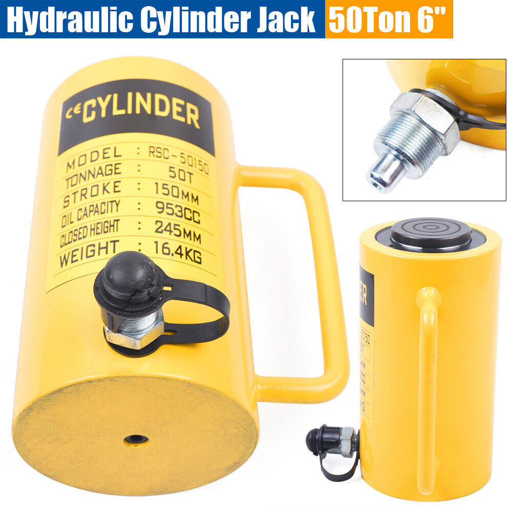 50T Hydraulic Lifting Cylinder Hydraulic Ram Cylinder Jack Single Acting 150mm