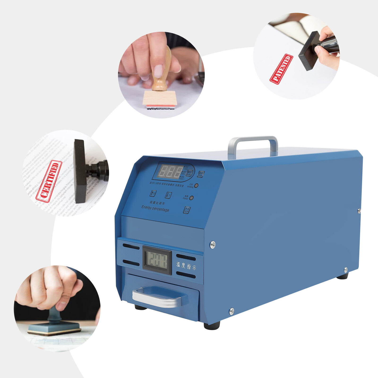 110V Photosensitive Portrait Flash Stamp Machine Kit Self-inking Stamping Making