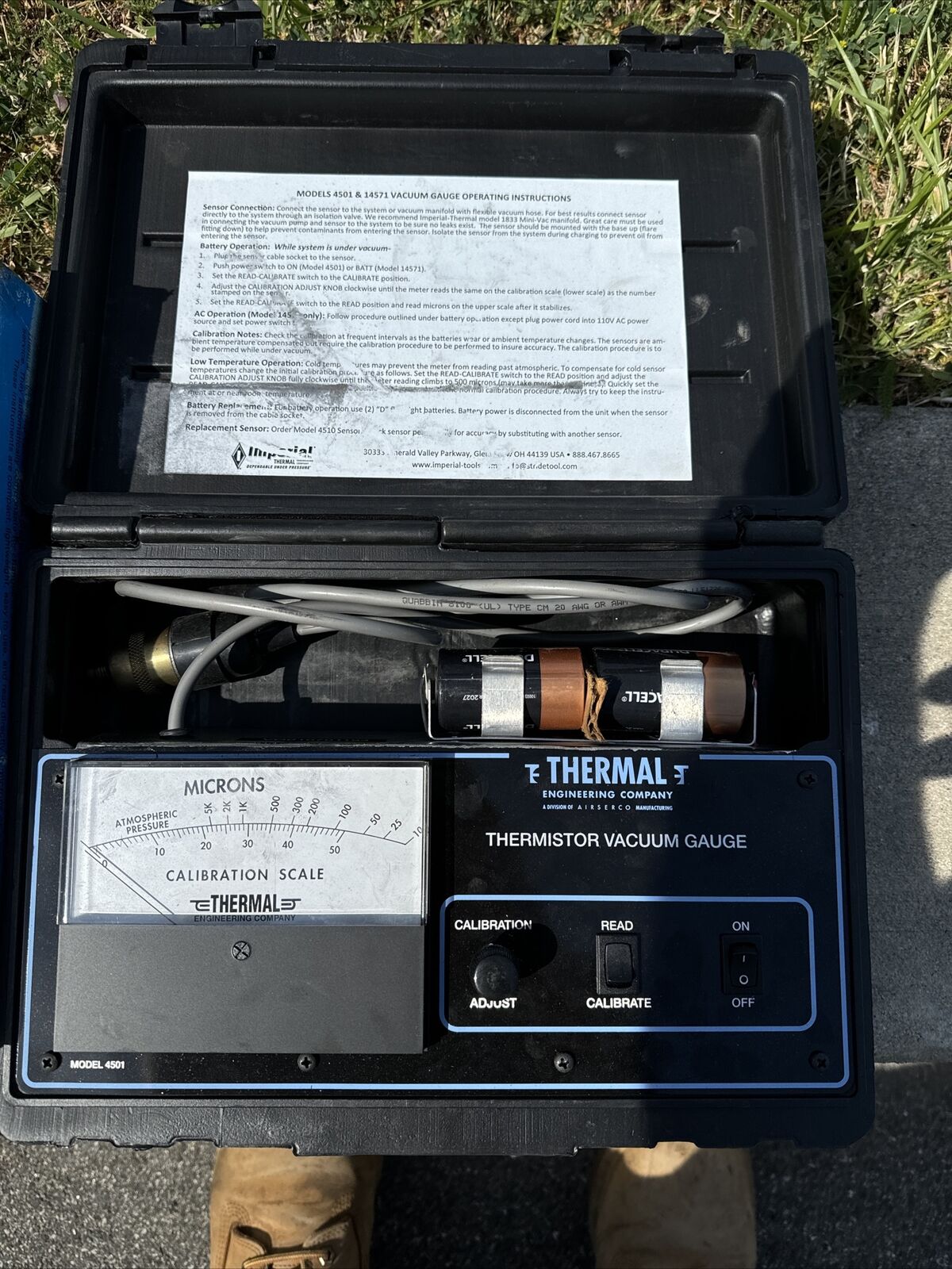 Imperial Vacuum Gauge With Case May Or May Not Be Working