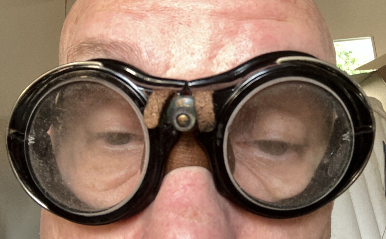 Vintage Willson  Goggles Glasses Steampunk Brown Bakelite & Leather See Pic’s