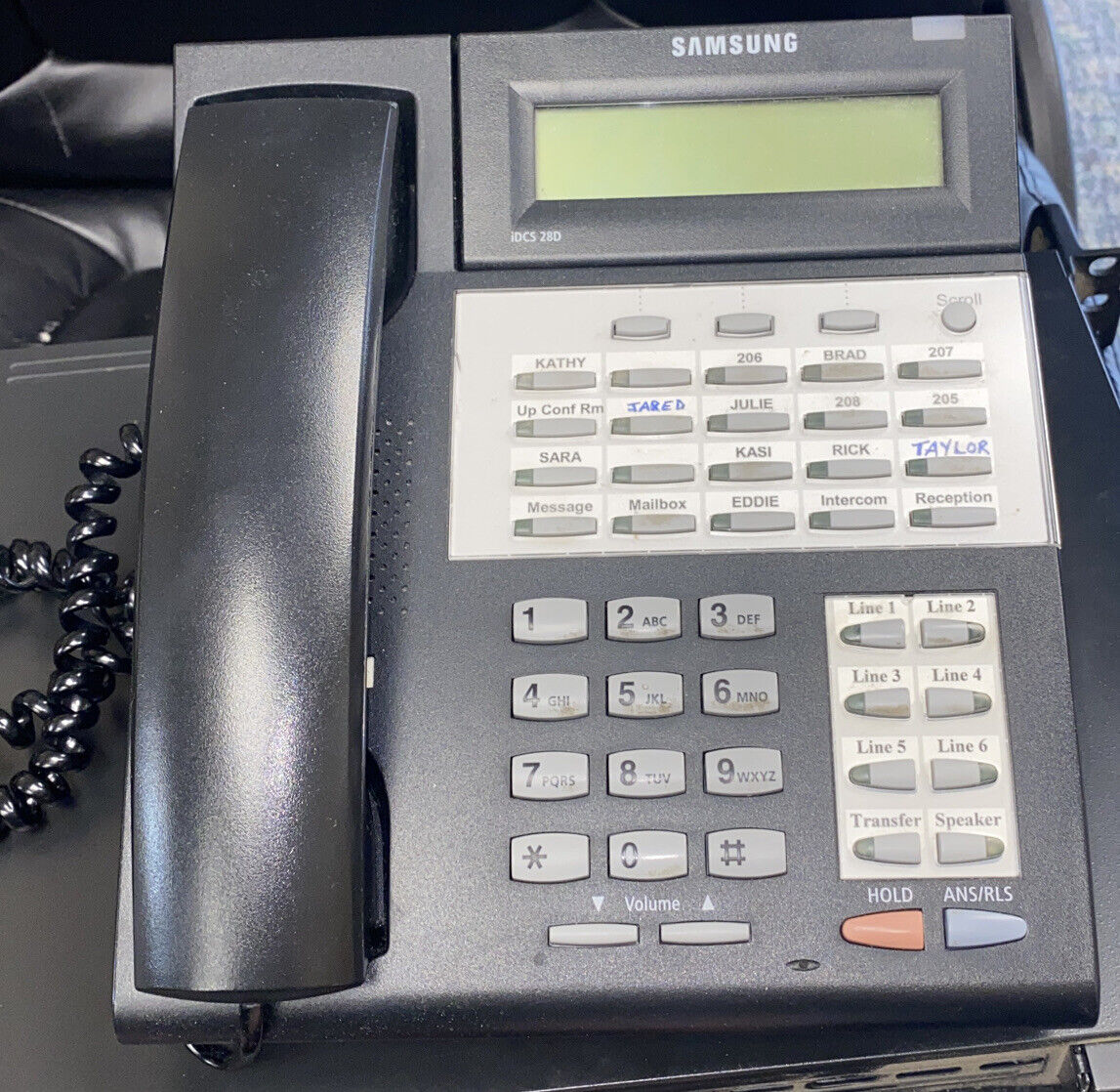 Samsung iDCS 28D Digital Telephone Black with Handset Desk Phone Working