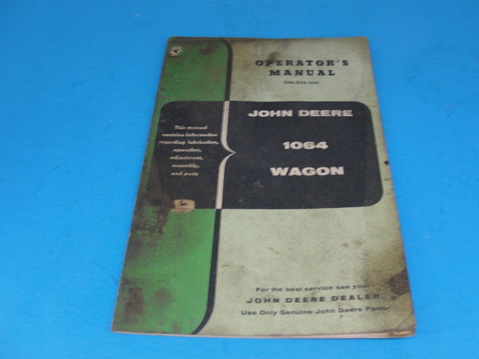 Vintage JOHN DEERE 1064 Wagon  OPERATORS MANUAL