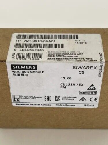 NEW Siemens CS weighing modules 7MH4910-0AA01 Via FedEx or Fedex fast shipping#L