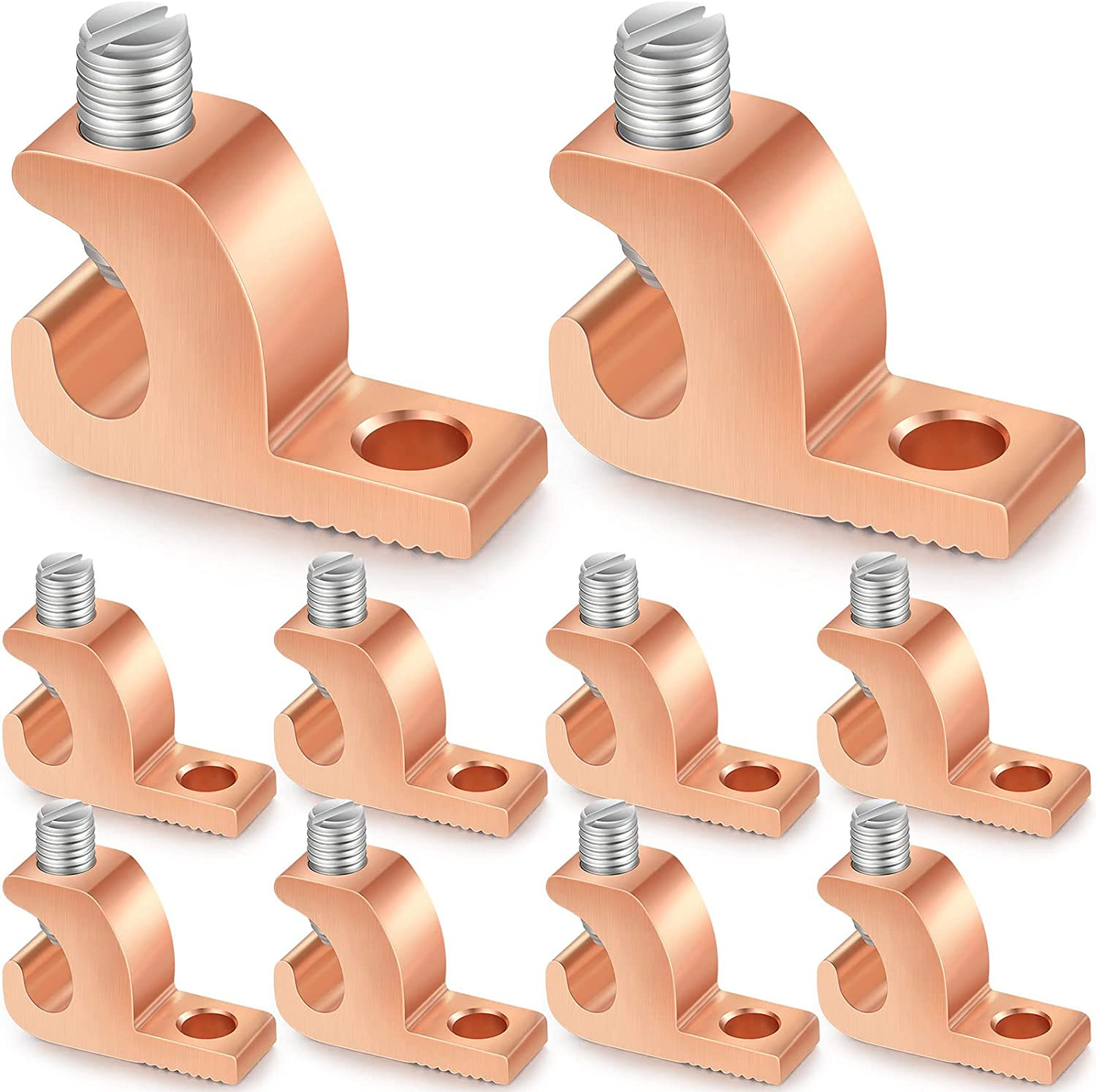 10 Pack Lay in Connector Pool Bonding Lug Copper Conductor Lay in Connector C...