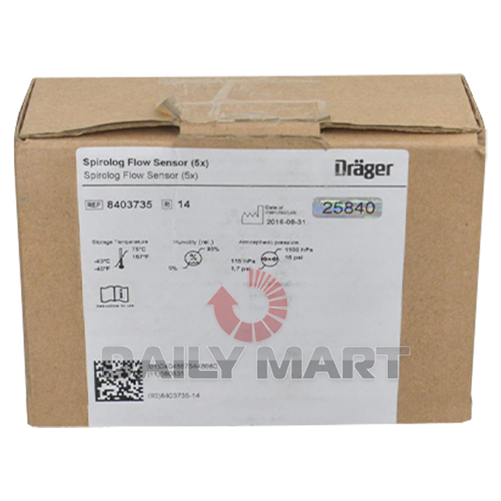 New In Box DRAGER 8403735 Spirolog Flow Sensor