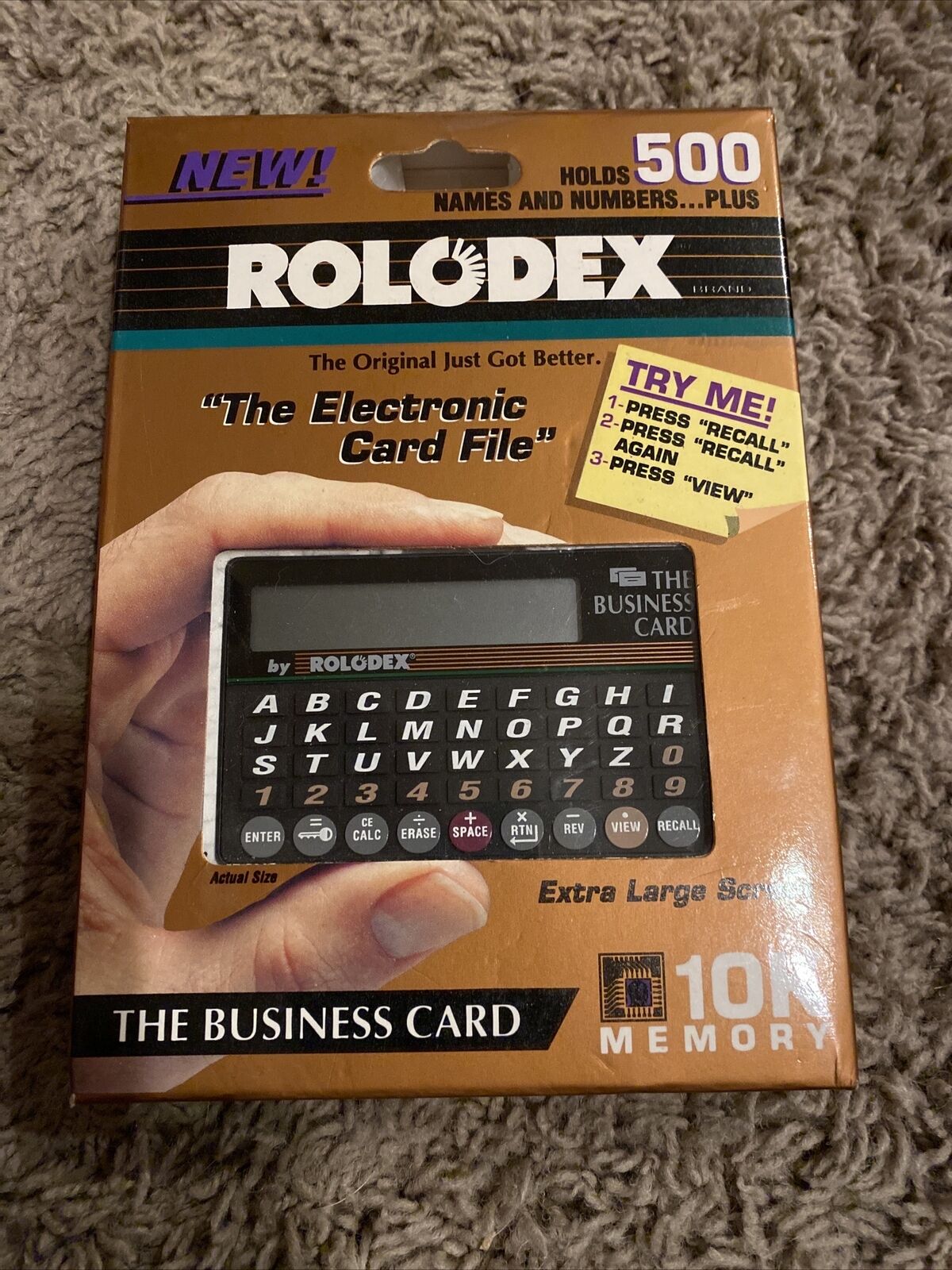 Rolodex 10k Memory The Business Card 1990 PP