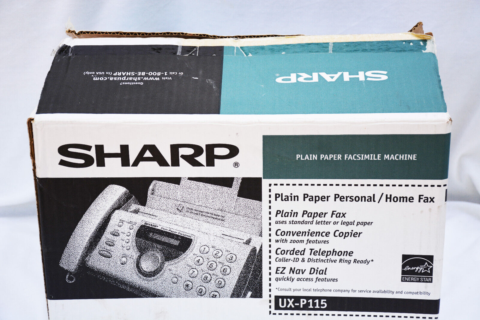 VINTAGE SHARP UX-P115 Plain Paper Fax Machine Phone Copier Facsimile Home Office