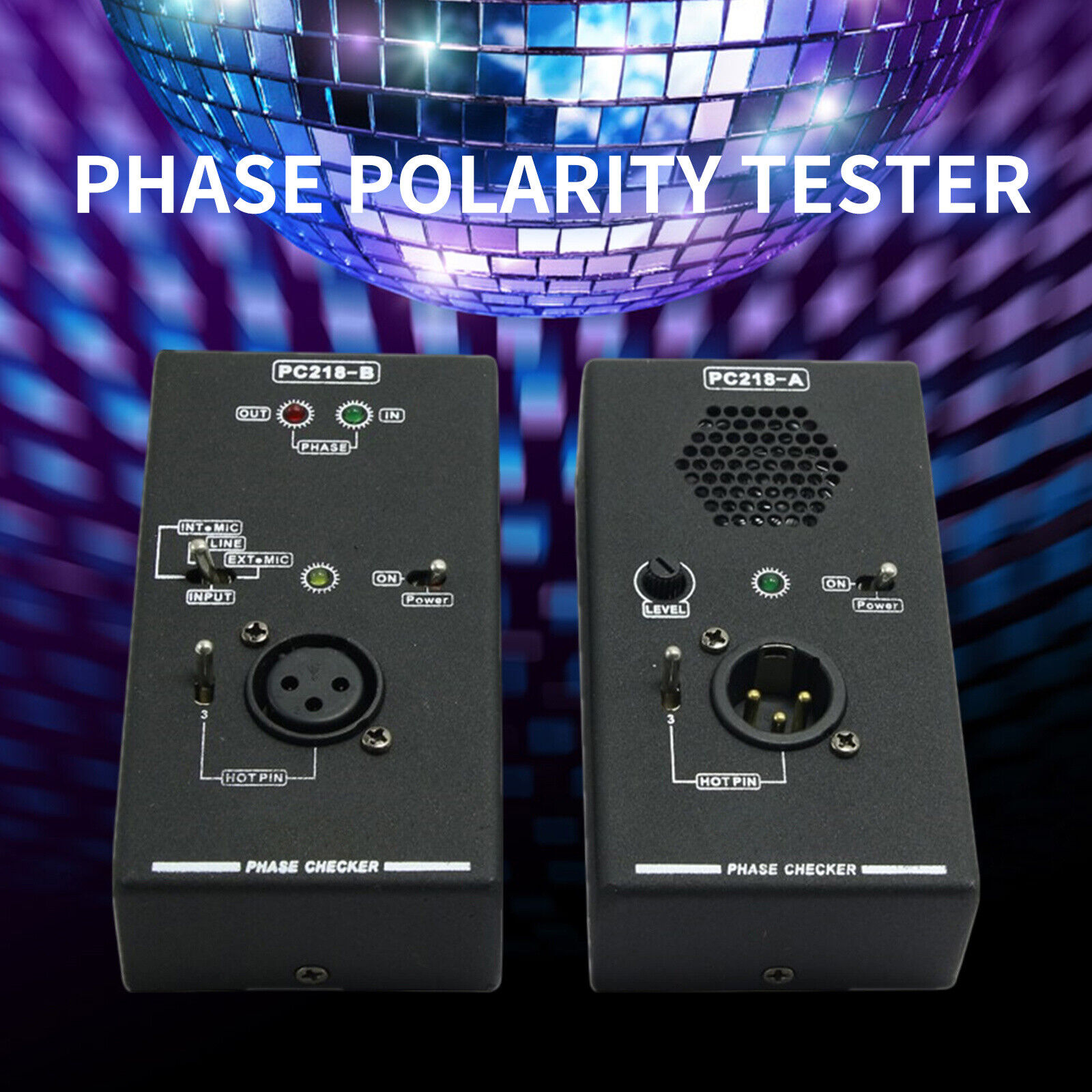 New PC218 Phase Polarity Tester Checker Detector Speaker Microphone SoundTesting