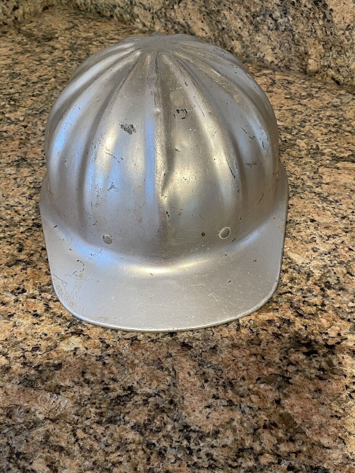 Vintage Superlite Fiber Metal Mine Safety Hard Hat Metal Aluminum Helmet