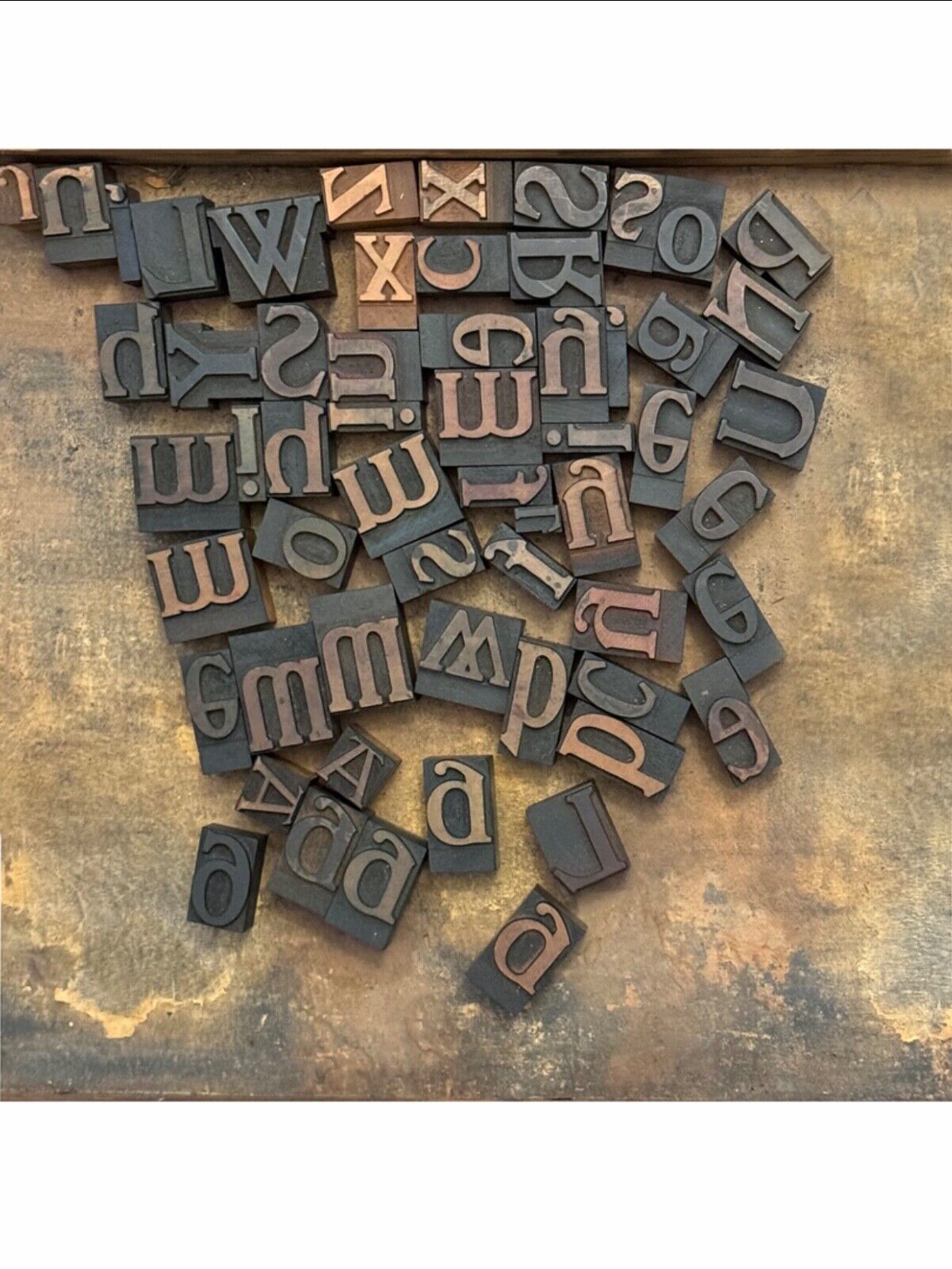 #2 Miscellaneous Vintage Antique Alphabet Wooden Letters Font Wood Blocks Type 