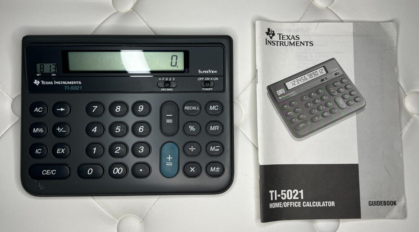 Texas Instruments TI-5021 Calculator Vintage Tested Works Great