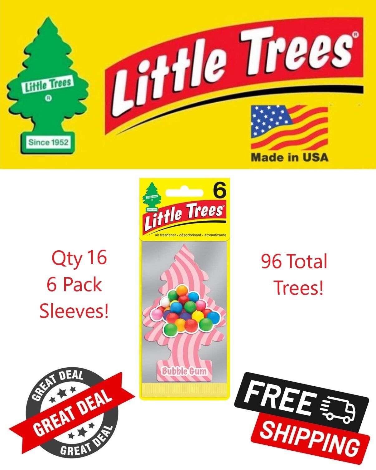 Little Trees 67343 Blackberry Clove Hanging Air Freshener for Car/Home 96 Pack