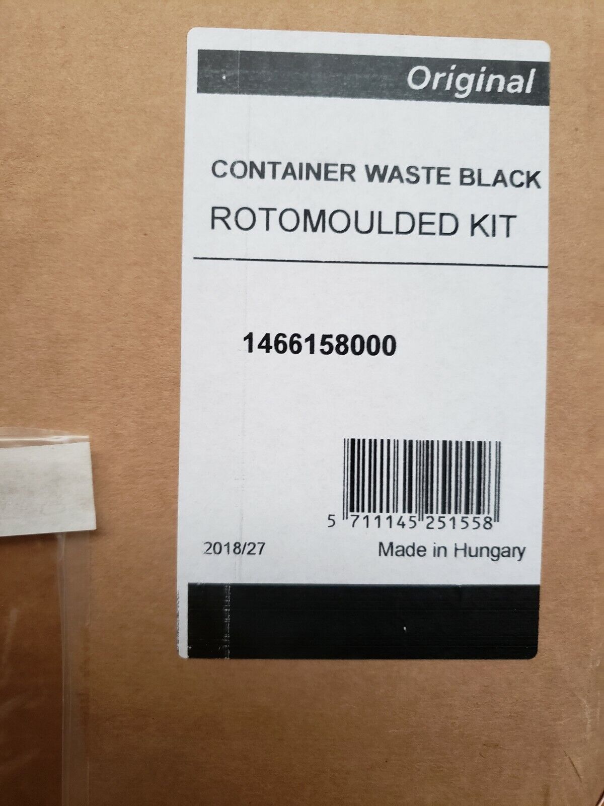 NILFISK Advance OEM Part # 1466158000 Container Waste Black Rotomoul