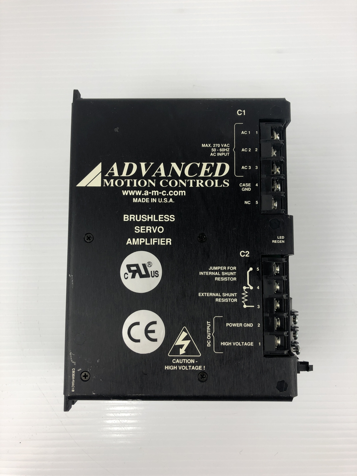 Advanced Motion Controls B30A40ACG Brushless Servo Amplifier 270VAC 50-60Hz