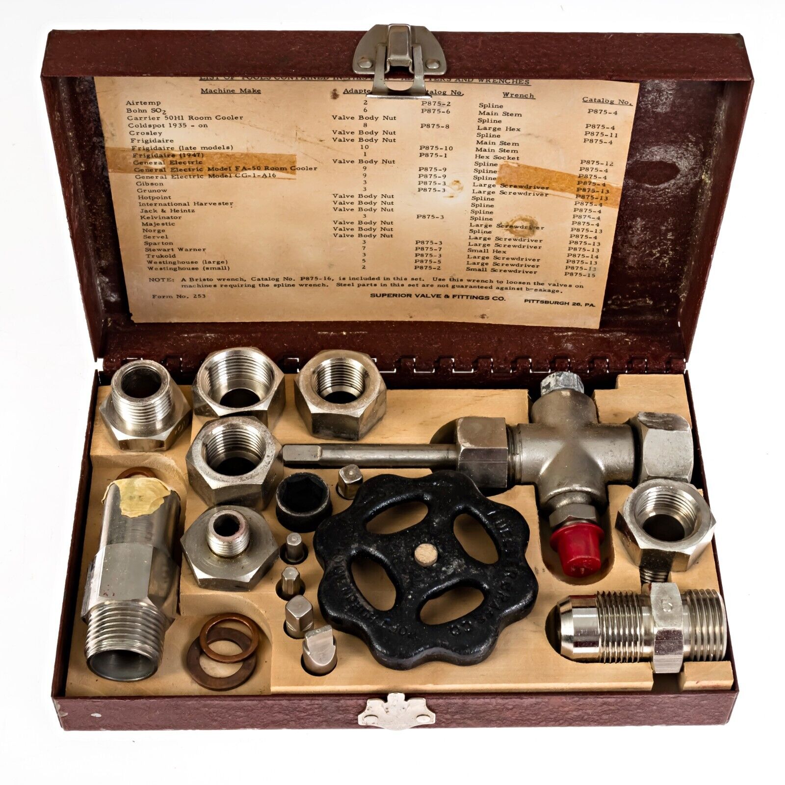 Vintage Mueller Brass Co Streamline Charging & Purging Valve Kit 