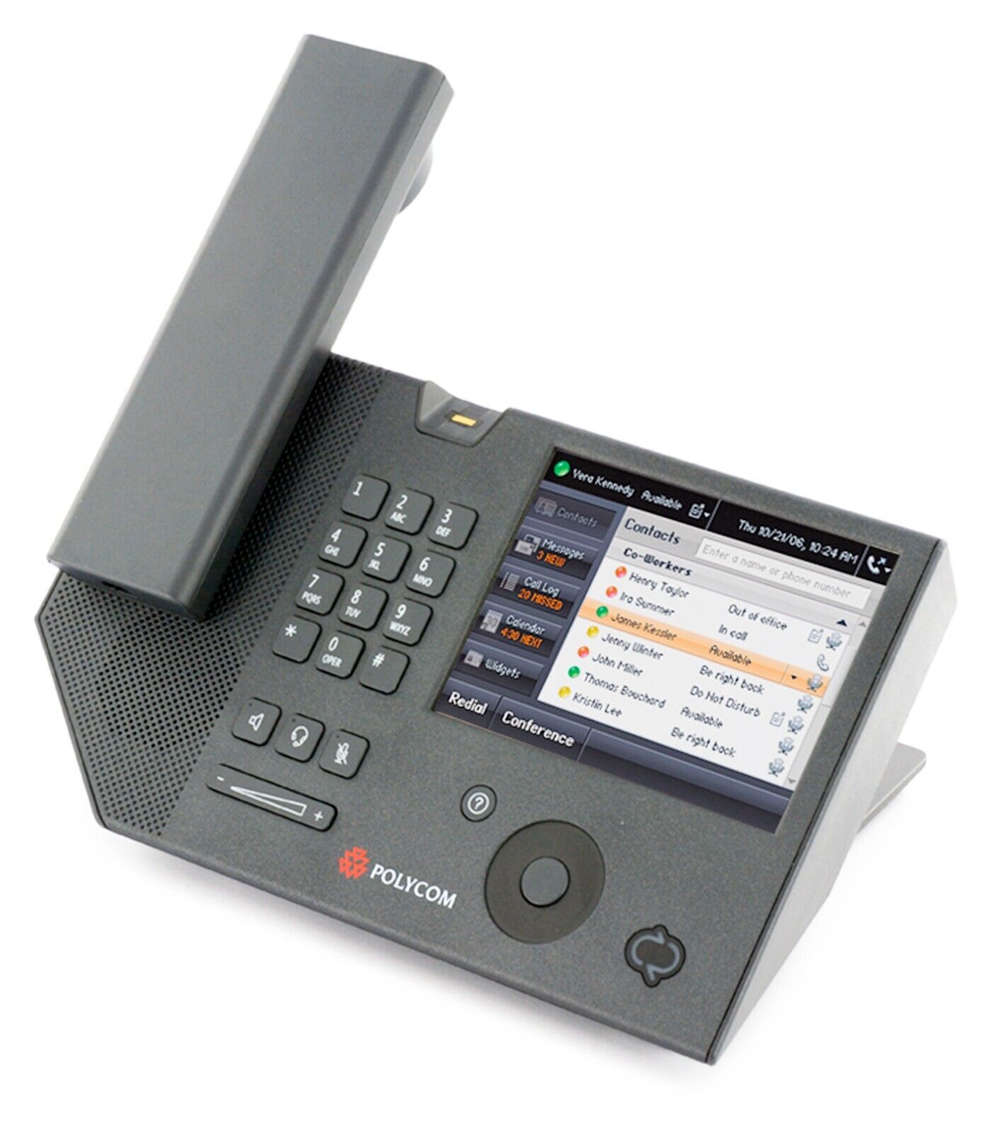 Polycom CX700 IP VoIP Touch Screen Business Office Desk Phone with Power  Supply