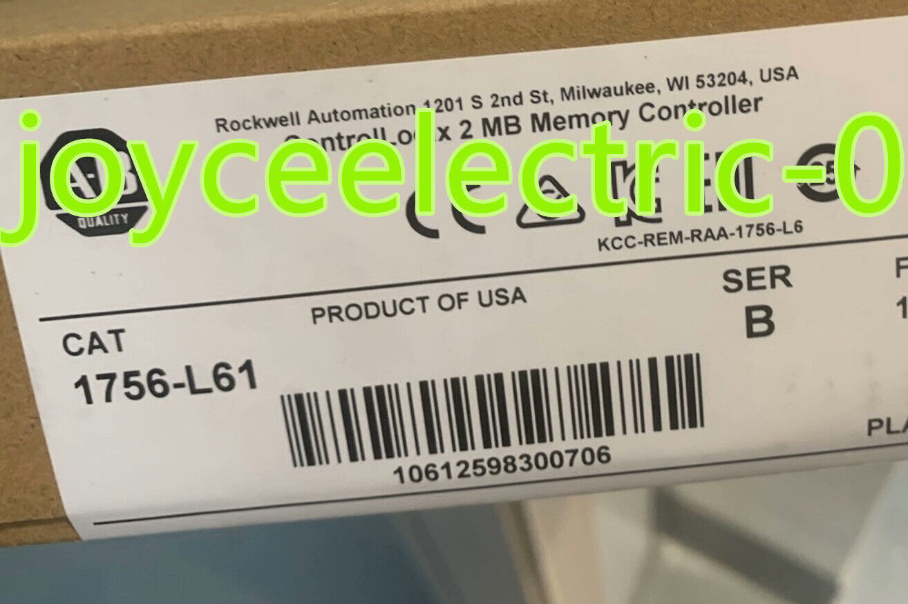 New Sealed  1756-L61 ControlLogix 2MB Memory Controller 1 Year Warranty