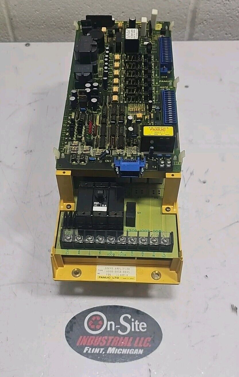 Fanuc A06B-6058-H005 Servo Amplifier A20B-1003-0090/04A