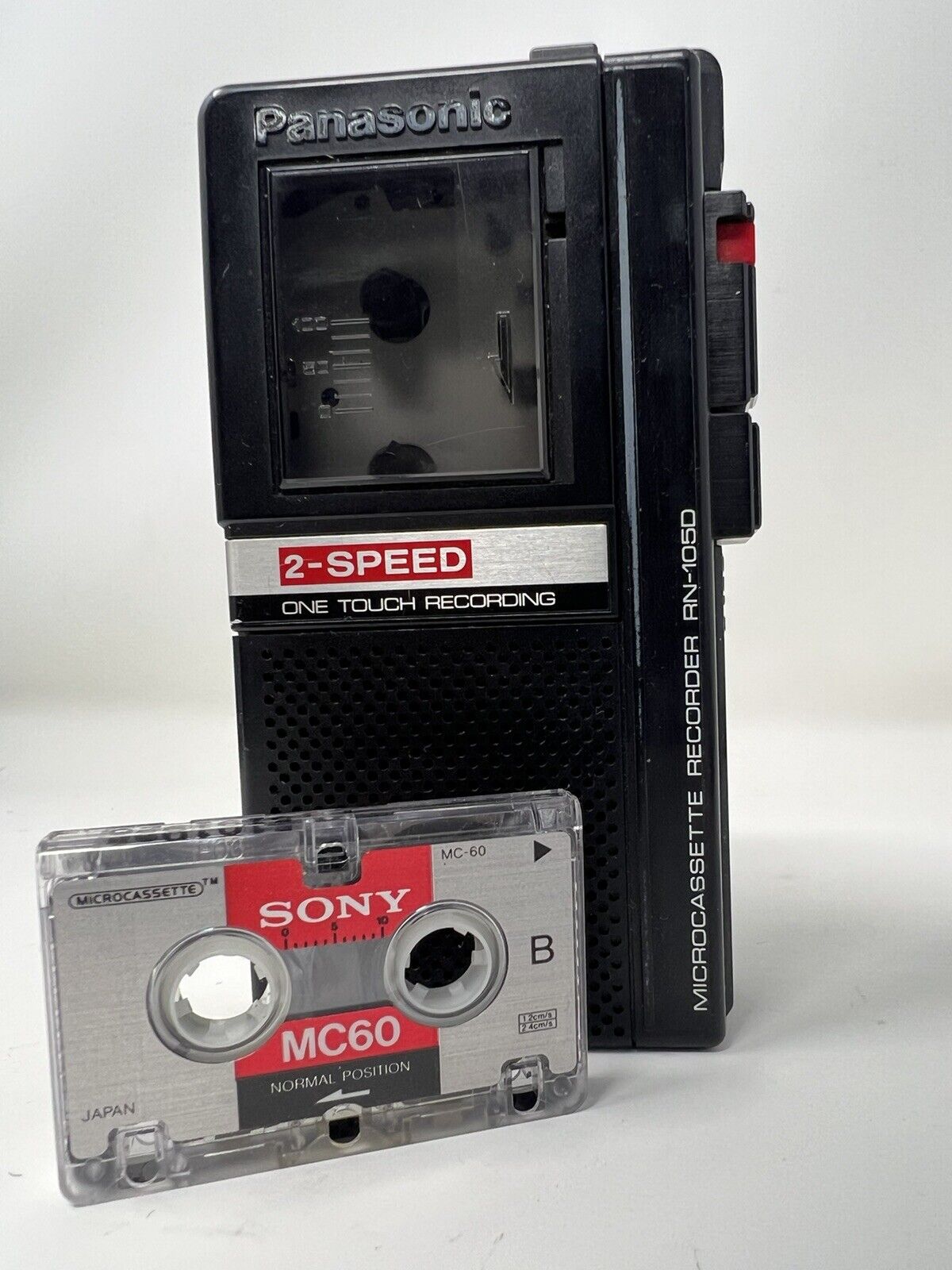 Vintage Panasonic RN-105D Microcassette Recorder Black Tested