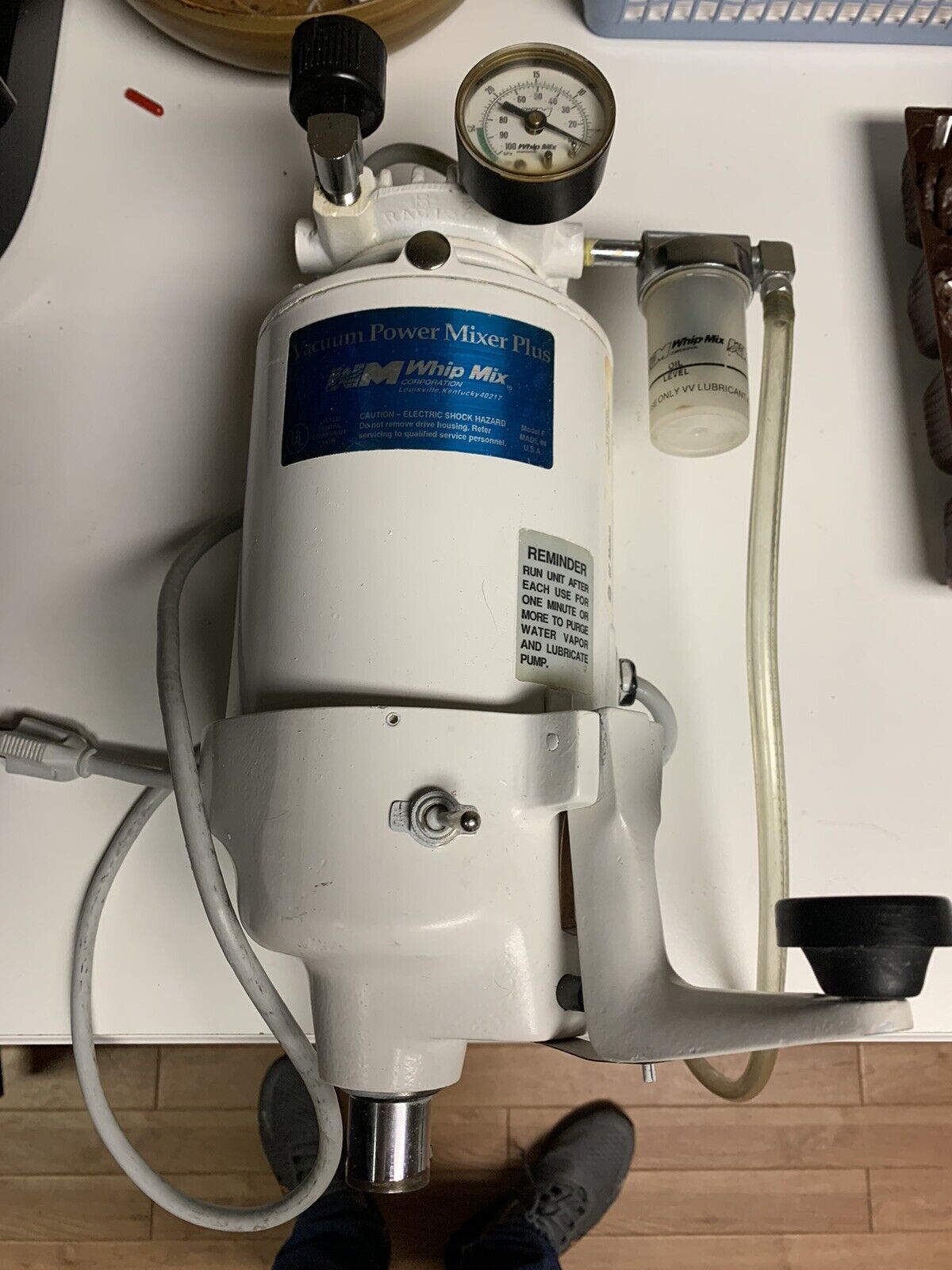 Whip-Mix Model F Combination Mixer/Vacuum and supplies For Dental Lab