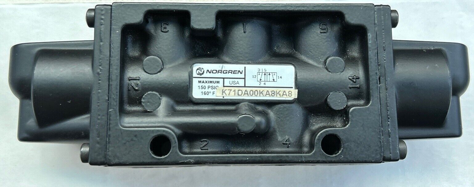 Norgren K71DA00KA8KA8 Solenoid Valve. New No Box.         K1