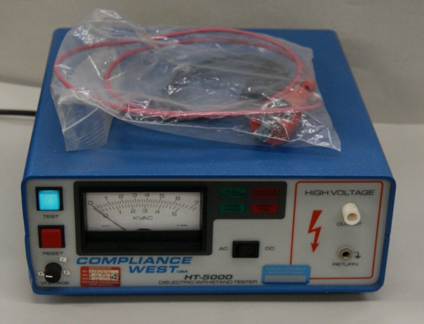 Compliance West HT-5000 Dielectric Withstand Tester, Powers Up/UNTESTED, L-4840