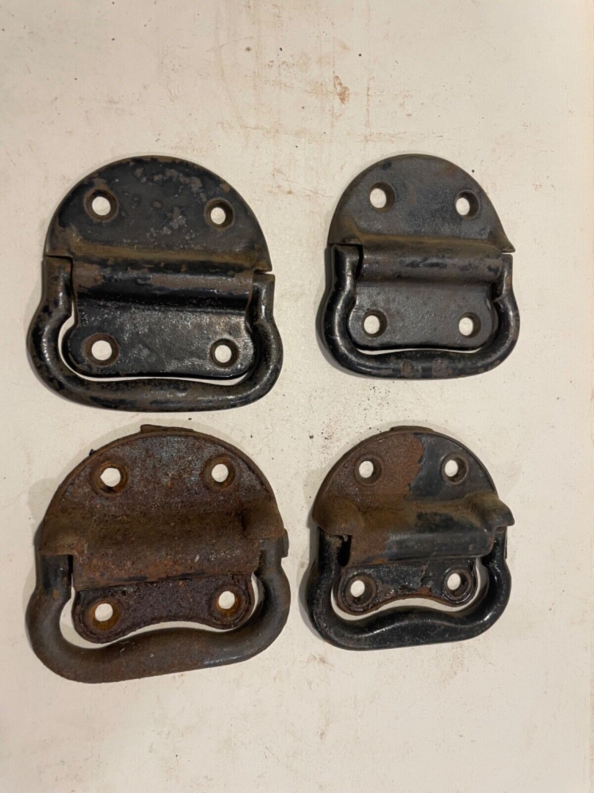 Antique cast iron Carpenter’s Trunk  tool box handles