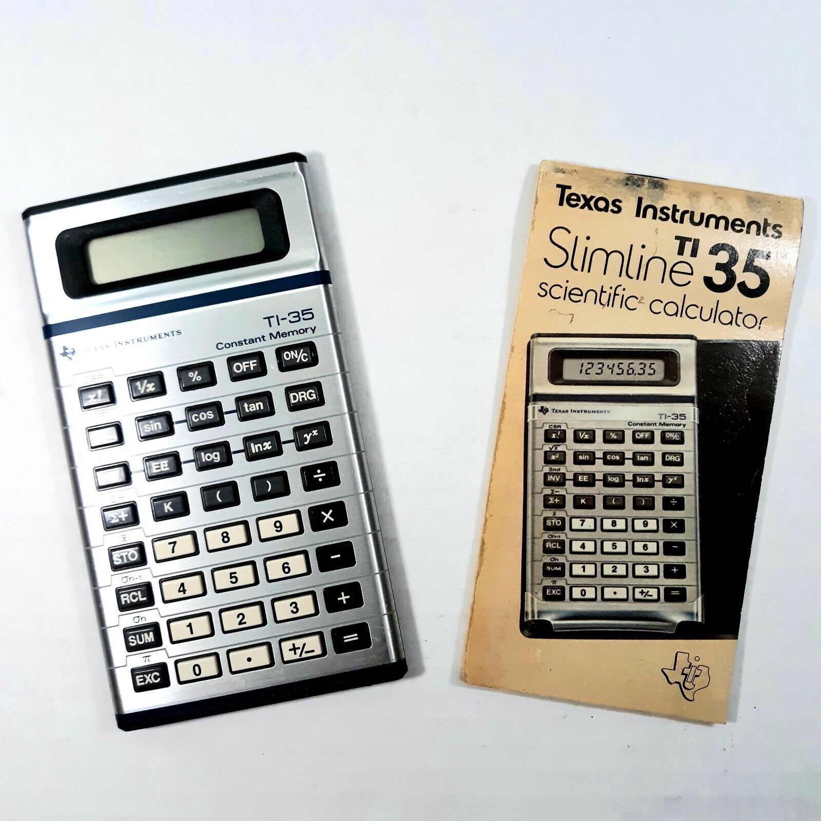 Vintage Texas Instruments Slimline TI-35 Calculator Instruction Book PARTS ONLY