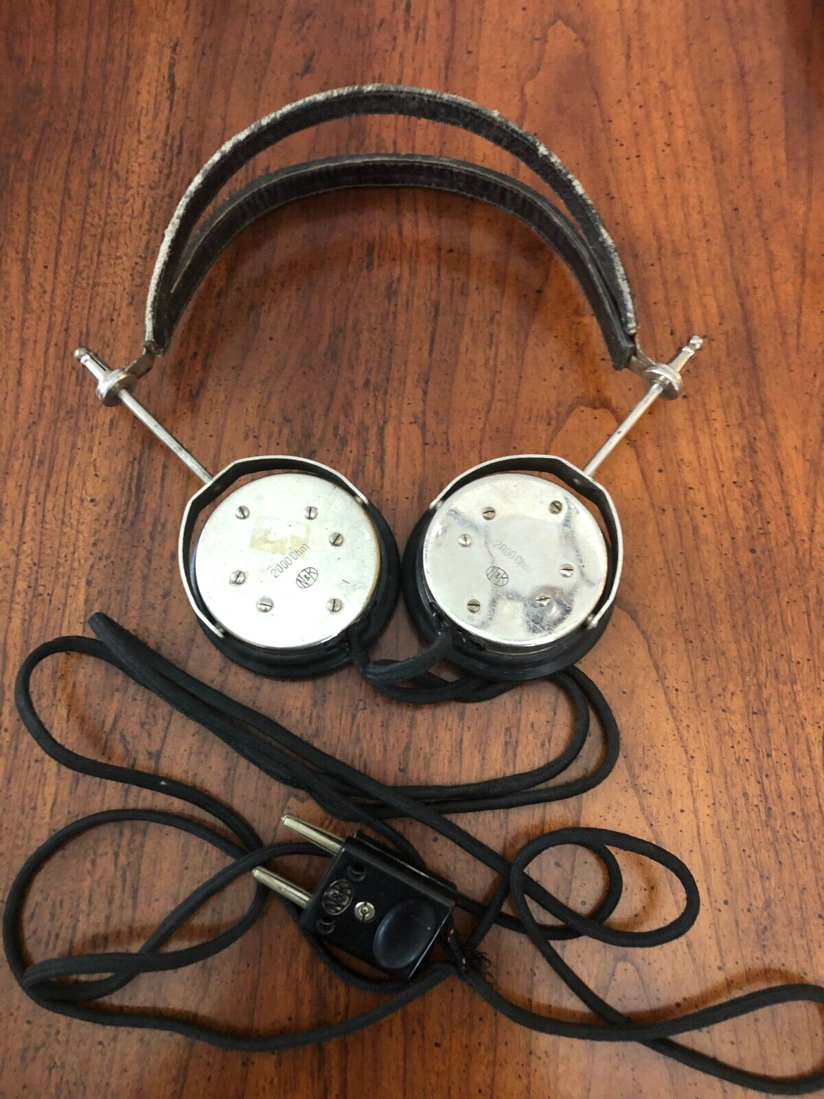 Vintage N & K 20000ohm Radio Operator Headphones Ham Shortwave Military Radio