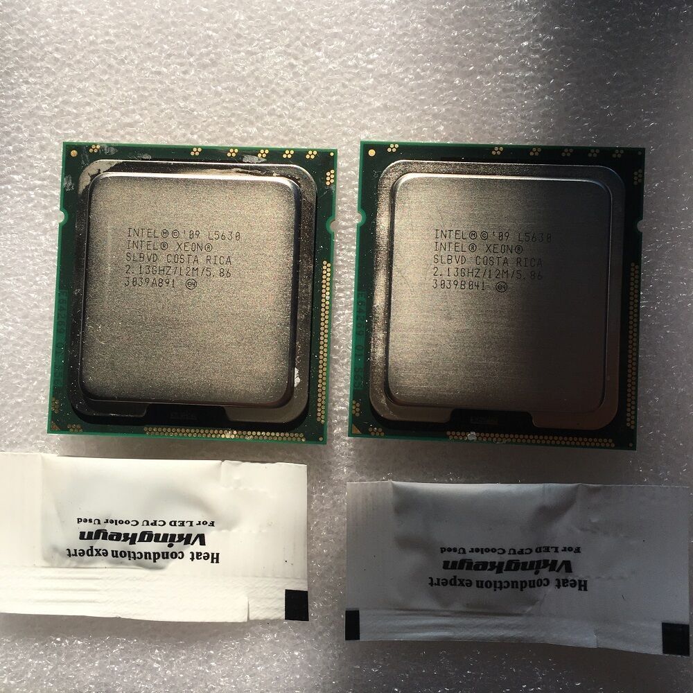 Matched Pair Xeon SLBVD L5630 2.13GHz /12M / 5.86 LGA1366 Quad Core CPU / #F1
