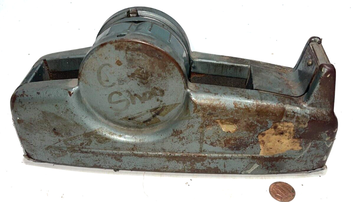 Vintage Industrial Scotch 3M Metal  Tape Dispenser USA Made